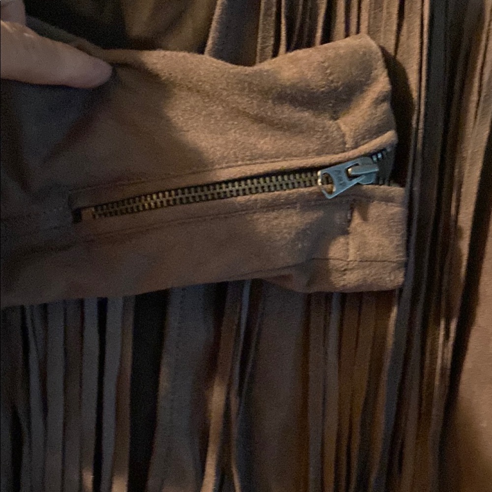 Brown Fringe Jacket - Picture 4 of 4